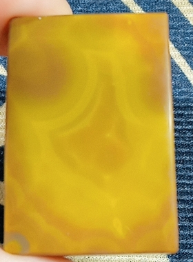 纯黄色系 天然宣化上谷战国红玛瑙平安无事牌吊坠方牌子精品 PZ67