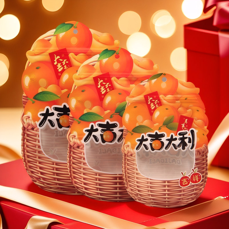 大吉大利包装袋可爱卡通自立袋糖果坚果休闲食品喜糖饼干瓜子袋子