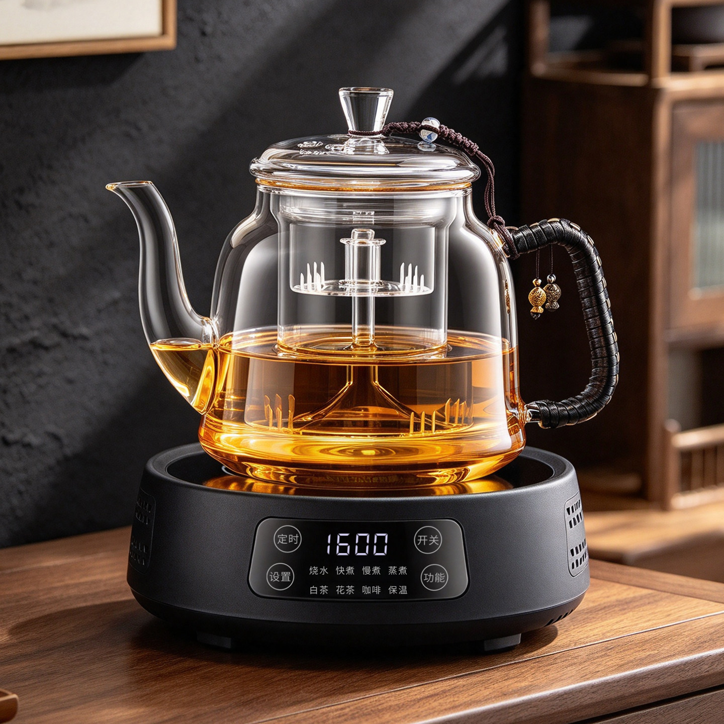 2026新款玻璃全自动烧茶壶电热煮茶一体泡茶家用电陶炉养生套装