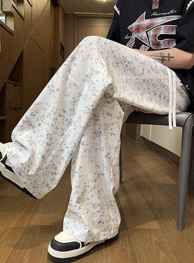 2025 夏季新款 内景大理石纹冰丝长裤M-5XL HK25498-特P25