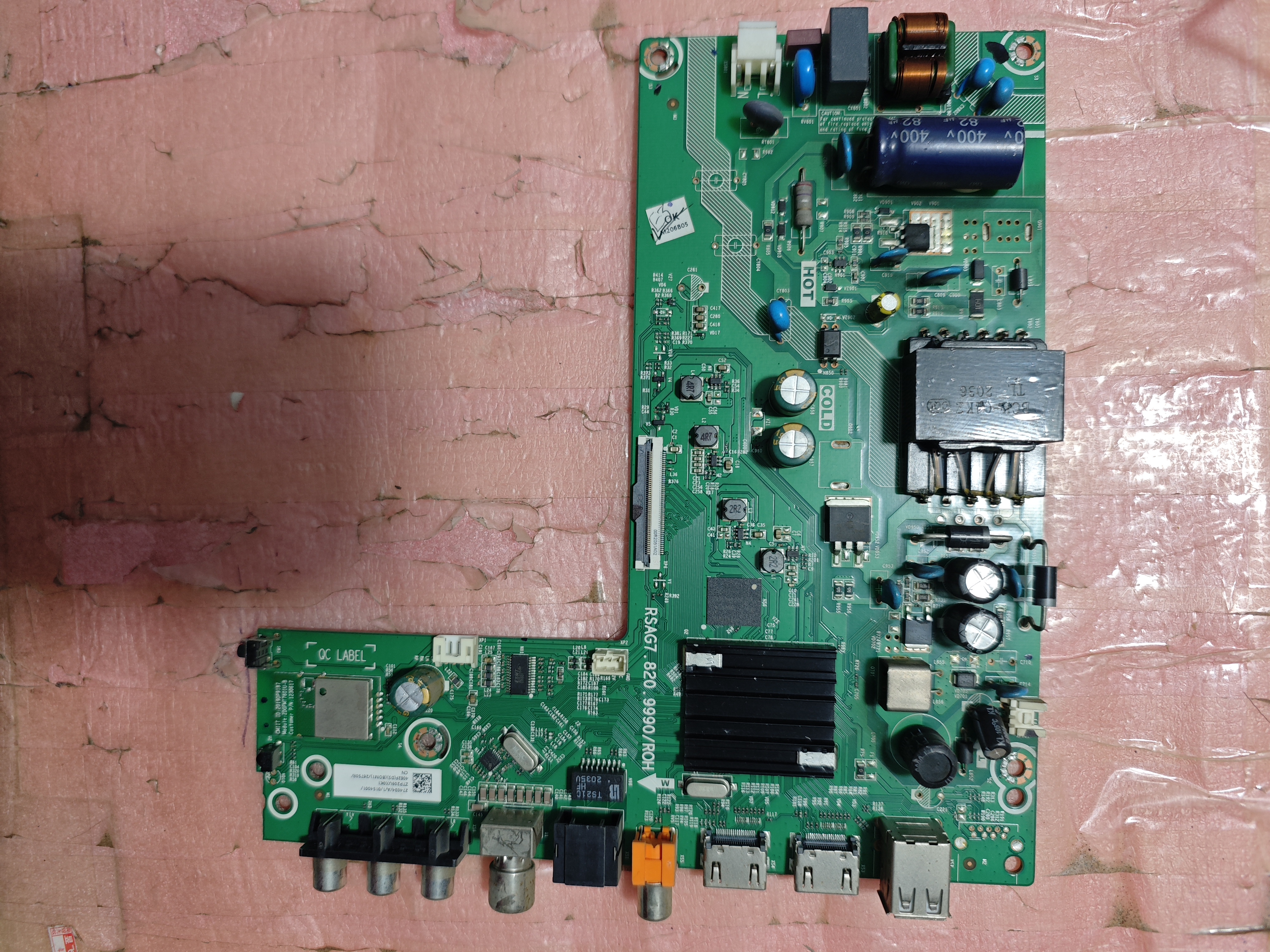 原装海信40E2F主板RSAG7.820.9990  267508(BOM1)屏HD400Y1F01