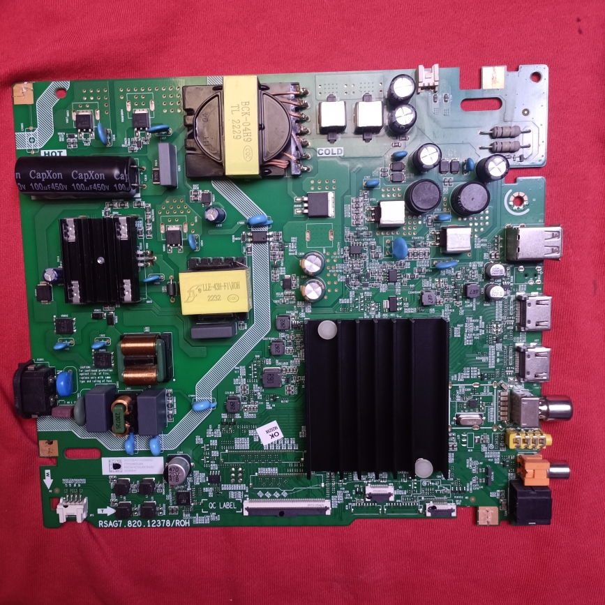 原装 海信 65D3H主板RSAG7.820.12378(BOM2/8A) 屏HD650H1U41-T0