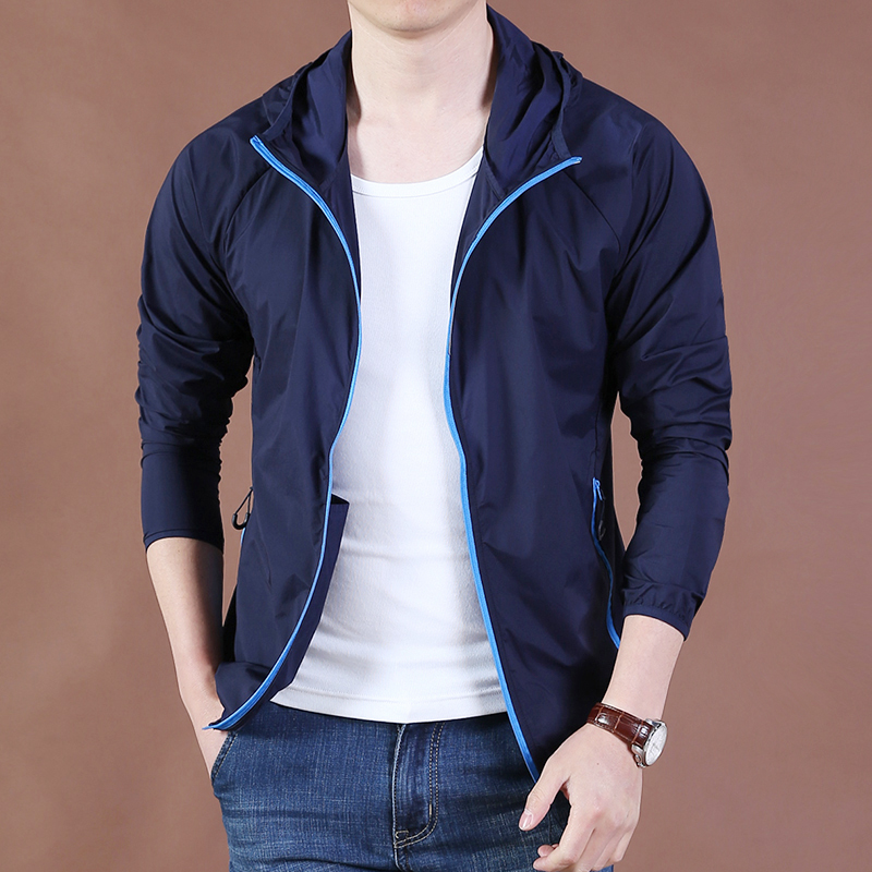 轻薄防晒衣服男士薄款宽松上衣服2024夏装防水速干皮肤衣弹力外套