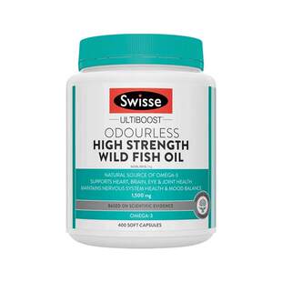 澳洲Swisse深海鱼油软胶囊无腥味1500mg400粒omega3中老年保健