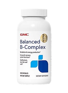 GNC健安喜维生素B族b25cmg多种复合维生素vb片维他命b族进口