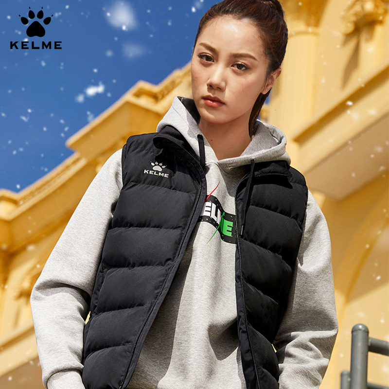 卡尔美运动棉马甲无袖