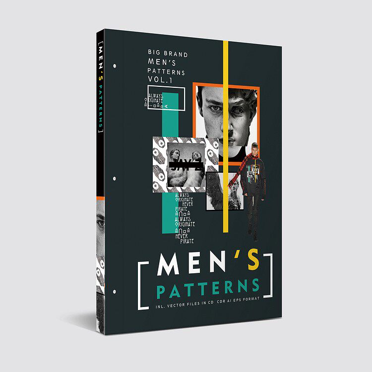 2018国际大牌欧货男装t 恤卫衣夹克服装印花图案 矢量图素材图库