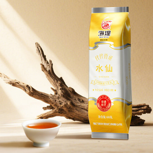 中茶海堤茶叶官方旗舰店口粮茶袋装乌龙茶水仙茶叶醇香散装60g