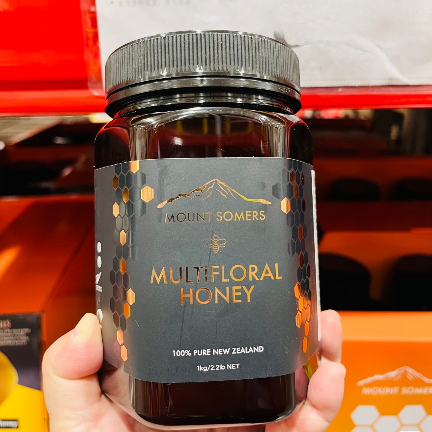 特价山姆代购 Mount Somers 多花种混合蜂蜜1kg新西兰进口蘸面包