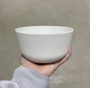 乌方特里格特碗小汤碗白色13厘米米饭碗陶瓷质感宜家国内代购