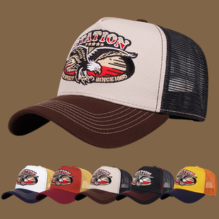 运动透气网眼棒球帽太阳帽钓鱼防晒帽女遮阳鸭舌帽 欧美帽子男夏季