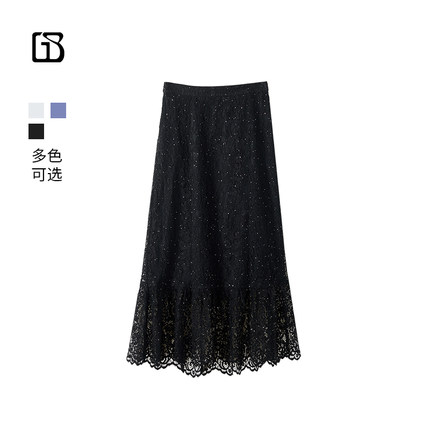 【超值特价】GOLDEN BARRY春夏浪漫亮片蕾丝半身裙310156