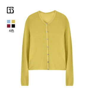 BARRY早春新款 惊喜三折 GOLDEN 女242273 圆领针织彩色系开衫