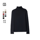 GOLDEN BARRY洋气百搭高领天丝羊毛长袖 打底T恤女202282