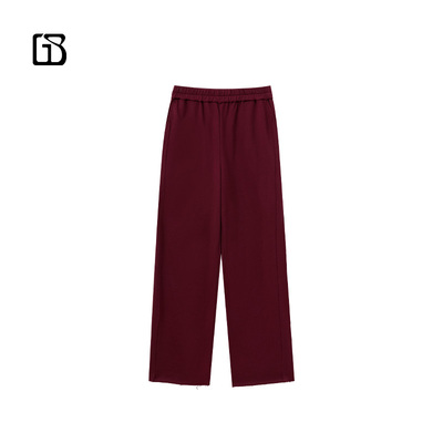 【超值特价】GOLDEN BARRY秋季侧缝分割拖地卫裤简约551067-1