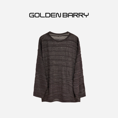 【惊喜四折】GOLDEN BARRY卷边圆领针织上衣246393