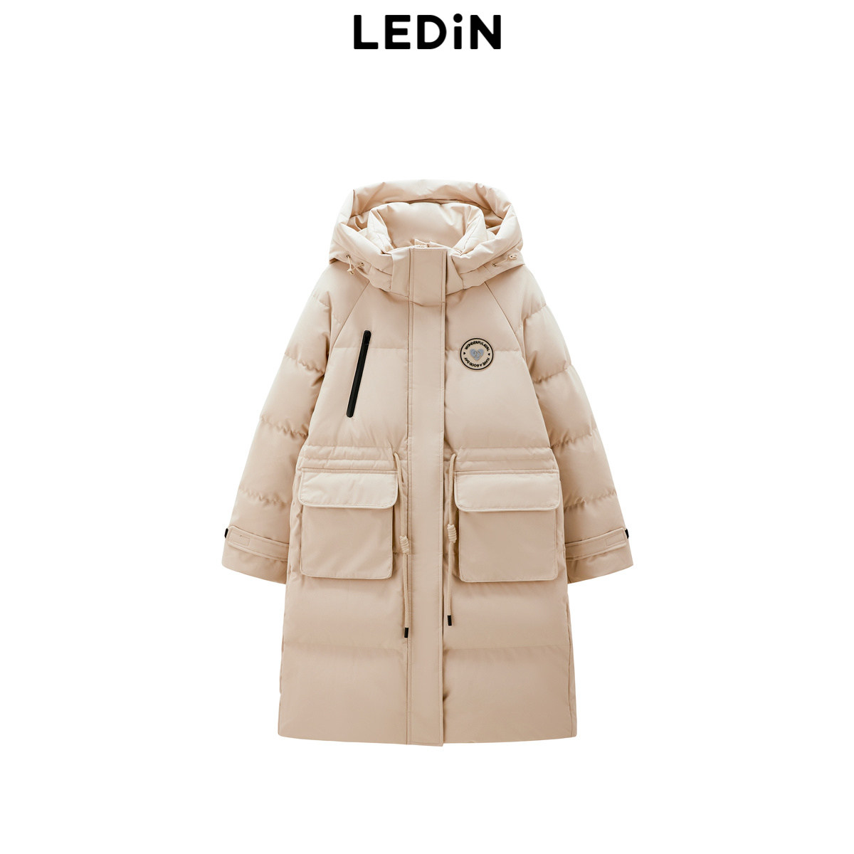 乐町工装面包鹅绒服24冬中长款羽绒服C2ACE4529