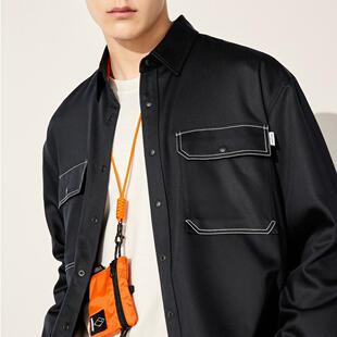 【商场同款】太平鸟男装2023年秋季明线长袖衬衫男B2CHD3204