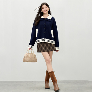 撞色针织衫 百家好时尚 B1465A51942 House Basic