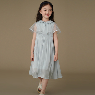 哈齿童装儿童背心裙法式公主裙娃娃领连衣裙女童生日裙中大童