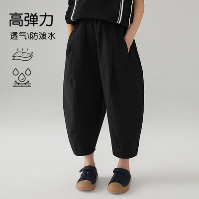 女童秋季设计师风裤干爽透气儿童运动裤防泼水裤子潮流
