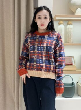 FLORA&AILEY女士圆领格纹套衫F3462A0T661327