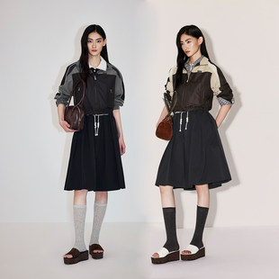 OCHIRLY欧时力防水防风撞色运动夹克外套女户外2026春夏