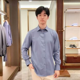 雅戈尔男士简约休闲长袖衬衫YLQW115524HBA