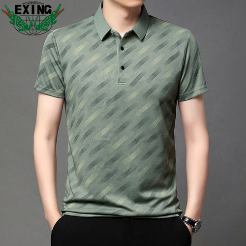 EXING男士时尚休闲翻领POLO衫