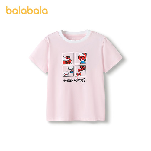 【hellokittyIP】巴拉巴拉童装儿童短袖女童t恤夏2025款202225117020