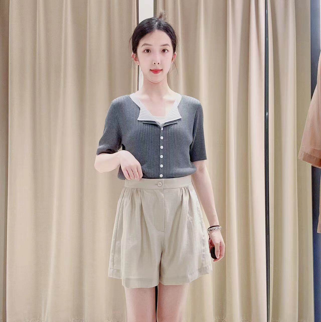 欧海一生女士气质简约裤子T5101CA20002-1