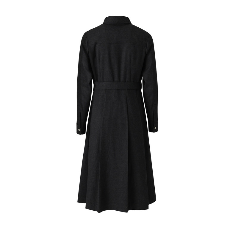 PRICH2024春夏X廓形收腰显瘦衬衫领优雅职场通勤连衣裙女士PROWE1105Q