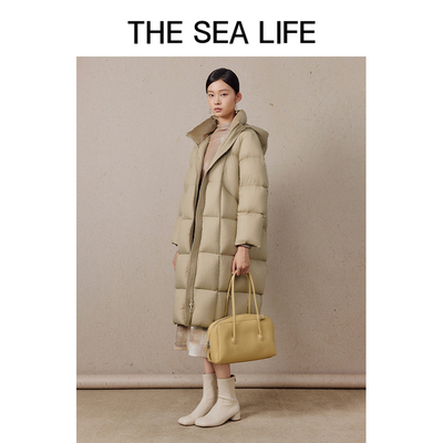 THESEALIFE欧海一生 白鸭绒羽绒服24冬连帽蓬松外套T5192AB18152