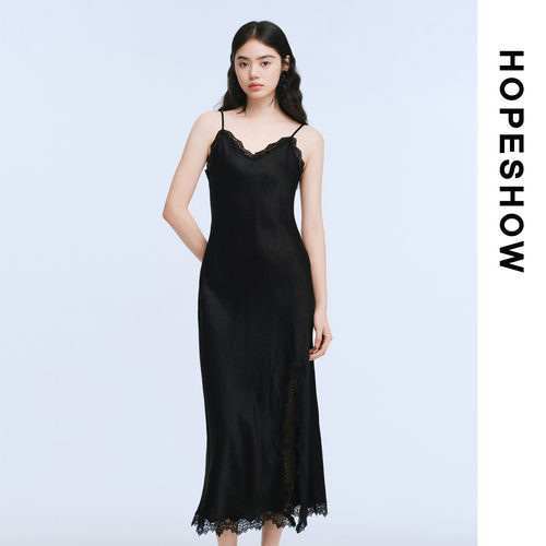 HOPESHOW红袖连衣裙89125131636