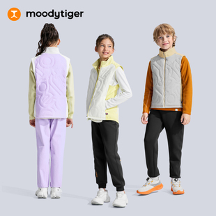 moodytiger儿童马甲外套男女童保暖运动轻薄P棉背心53510504