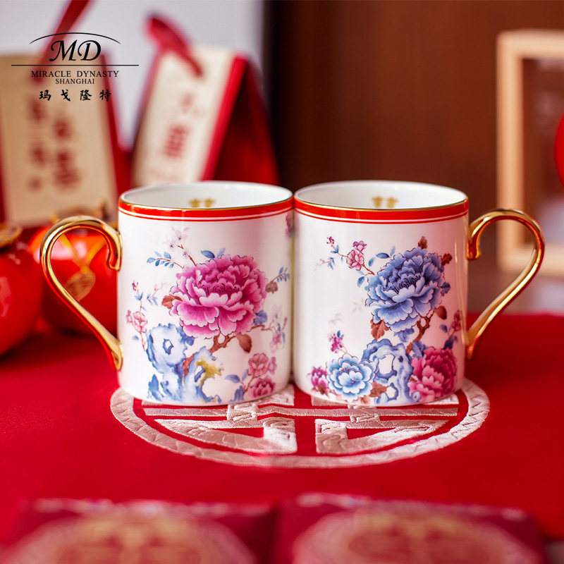 玛戈隆特/MD百年好合对杯盛世牡丹