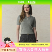 EEKWF37R33 短袖 Eland衣恋针织衫 女polo领