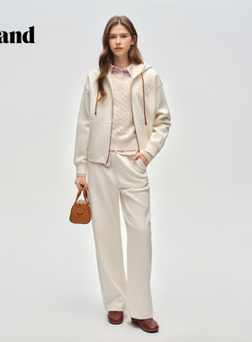 Eland衣恋休闲裤女 直筒裤通勤裤子