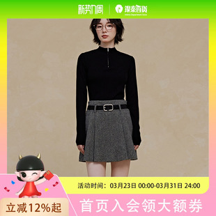 109B440759 内搭毛织衫 pit复古半高领打底针织衫 女冬修身