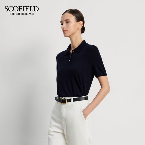 Scofield女装都市复古Polo针织衫