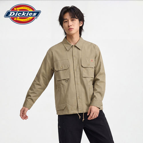 Dickies帝酷适美式多口袋工装夹克 黑色宽松休闲男女情侣同款外套DK0A8DQH-XIN