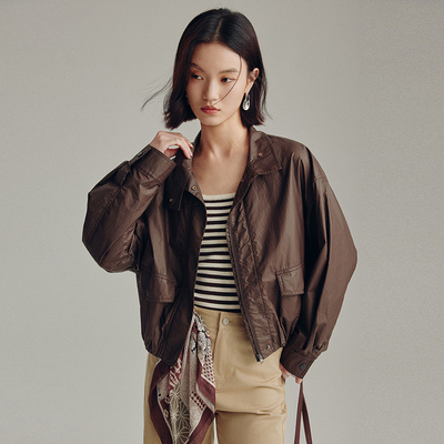 MOFAN摩凡可可棕外套MOW572543