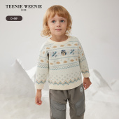 TeenieWeenie 24秋冬新男宝宝休闲提花圆领套头毛衣T0KW244V24K Kids小熊童装
