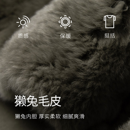 MM麦檬咖啡狐狸毛领棉衣棉服女5DA280591