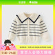 DB1250608 条纹开衫 戴维贝拉儿童学院风毛衣2025女童针织衫 女宝春装