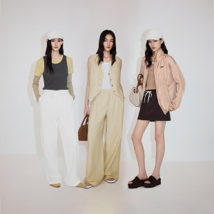 2026春夏 弹力吊带背心女刺绣修身 奚梦瑶同款 欧时力