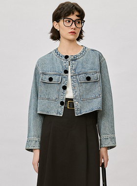 pit复古水洗2025春款牛仔外套宽松女-101B510409
