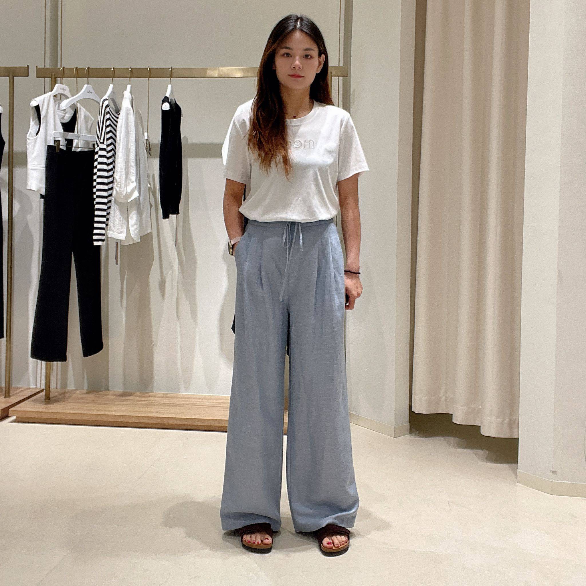 伊芙丽女士简约休闲裤子1G7250631