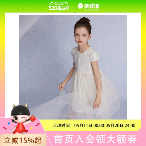 PawinPaw卡通小熊童装25春夏女童节日礼服连衣裙