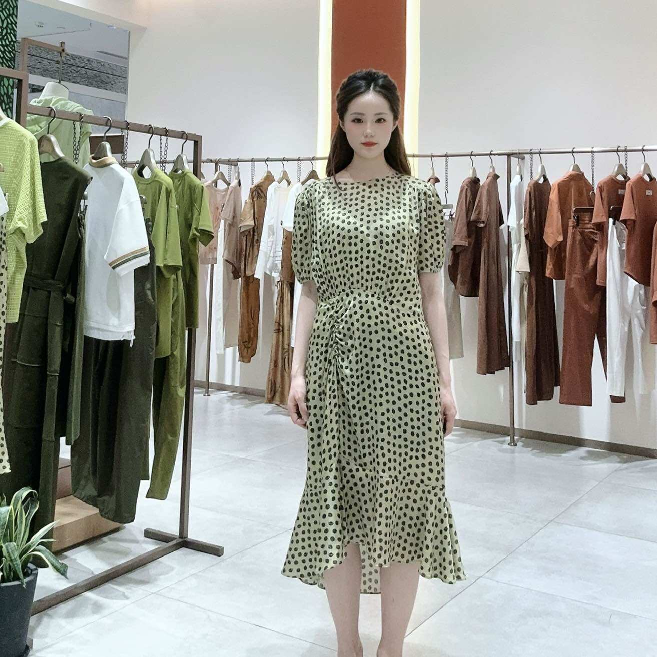 LanaFaY啦娜菲女士优雅复古连衣裙L5X472